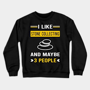 3 People Stone Collecting Stones Crewneck Sweatshirt